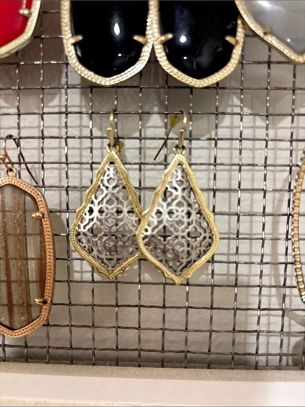 Kendra Scott Addie Drop Earrings Geometric Gold & Silver Drop Earrings